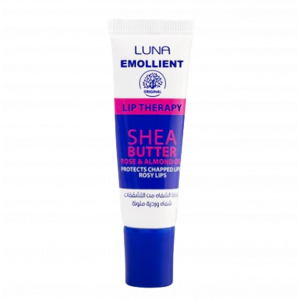 LUNA EMOLLIENT SHEA BUTTER ROSE & ALMOND OIL LIP THERAPY 10 GM